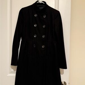 Banana Republic Black Double-Breasted Trench Coat